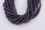 Amethyst Purple Crystal - High Quality in Roundel, 6mm, 8mm- Full 15.5 Inch Strand-15.5 inch Strand Smooth Crystal Beads