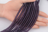 Amethyst Purple Crystal - High Quality in Roundel, 6mm, 8mm- Full 15.5 Inch Strand-15.5 inch Strand Smooth Crystal Beads