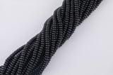 Black Crystal - High Quality in Roundel, 6mm, 8mm- Full 15.5 Inch Strand-15.5 inch Strand Smooth Crystal Beads
