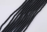 Black Crystal - High Quality in Roundel, 6mm, 8mm- Full 15.5 Inch Strand-15.5 inch Strand Smooth Crystal Beads