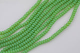 Green Soap Crystal - High Quality in Roundel, 6mm, 8mm- Full 15.5 Inch Strand-15.5 inch Strand Smooth Crystal Beads