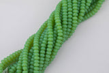 Green Soap Crystal - High Quality in Roundel, 6mm, 8mm- Full 15.5 Inch Strand-15.5 inch Strand Smooth Crystal Beads