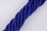 Sapphire Blue - High Quality in Roundel, 6mm, 8mm- Full 15.5 Inch Strand-15.5 inch Strand Smooth Crystal Beads