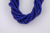 Sapphire Blue - High Quality in Roundel, 6mm, 8mm- Full 15.5 Inch Strand-15.5 inch Strand Smooth Crystal Beads