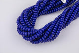 Sapphire Blue - High Quality in Roundel, 6mm, 8mm- Full 15.5 Inch Strand-15.5 inch Strand Smooth Crystal Beads