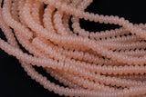 Blush Pink - High Quality in Roundel, 6mm, 8mm- Full 15.5 Inch Strand-15.5 inch Strand Smooth Crystal Beads