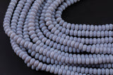 Gray- High Quality in Roundel, 6mm, 8mm- Full 15.5 Inch Strand-15.5 inch Strand Smooth Crystal Beads