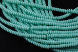 Soap Blue- High Quality in Roundel, 6mm, 8mm- Full 15.5 Inch Strand-15.5 inch Strand Smooth Crystal Beads