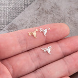 Hummingbird Connector 14K Gold Filled Permanent Jewelry Connectors 925 Sterling Silver 14K GF Humming Bird word connectors charm, pendant