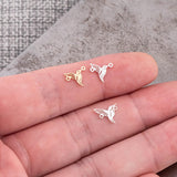 Hummingbird Connector 14K Gold Filled Permanent Jewelry Connectors 925 Sterling Silver 14K GF Humming Bird word connectors charm, pendant
