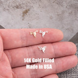 Hummingbird Connector 14K Gold Filled Permanent Jewelry Connectors 925 Sterling Silver 14K GF Humming Bird word connectors charm, pendant