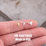 Hummingbird Connector 14K Gold Filled Permanent Jewelry Connectors 925 Sterling Silver 14K GF Humming Bird word connectors charm, pendant