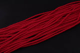 Red- High Quality in Roundel, 6mm, 8mm- Full 15.5 Inch Strand-15.5 inch Strand Smooth Crystal Beads