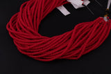 Red- High Quality in Roundel, 6mm, 8mm- Full 15.5 Inch Strand-15.5 inch Strand Smooth Crystal Beads
