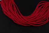 Red- High Quality in Roundel, 6mm, 8mm- Full 15.5 Inch Strand-15.5 inch Strand Smooth Crystal Beads