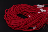 Red- High Quality in Roundel, 6mm, 8mm- Full 15.5 Inch Strand-15.5 inch Strand Smooth Crystal Beads