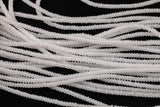 White - High Quality in Roundel, 6mm, 8mm- Full 15.5 Inch Strand-15.5 inch Strand Smooth Crystal Beads