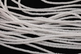 White - High Quality in Roundel, 6mm, 8mm- Full 15.5 Inch Strand-15.5 inch Strand Smooth Crystal Beads