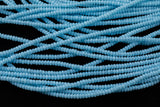 Bright Blue - High Quality in Roundel, 6mm, 8mm- Full 15.5 Inch Strand-15.5 inch Strand Smooth Crystal Beads