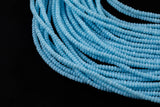 Bright Blue - High Quality in Roundel, 6mm, 8mm- Full 15.5 Inch Strand-15.5 inch Strand Smooth Crystal Beads