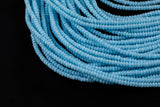 Bright Blue - High Quality in Roundel, 6mm, 8mm- Full 15.5 Inch Strand-15.5 inch Strand Smooth Crystal Beads