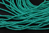 Teal Green - High Quality in Roundel, 6mm, 8mm- Full 15.5 Inch Strand-15.5 inch Strand Smooth Crystal Beads