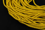 Yellow Medium- High Quality in Roundel, 6mm, 8mm- Full 15.5 Inch Strand-15.5 inch Strand Smooth Crystal Beads