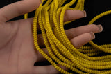 Yellow Medium- High Quality in Roundel, 6mm, 8mm- Full 15.5 Inch Strand-15.5 inch Strand Smooth Crystal Beads