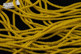 Yellow Medium- High Quality in Roundel, 6mm, 8mm- Full 15.5 Inch Strand-15.5 inch Strand Smooth Crystal Beads