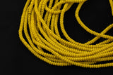 Yellow Medium- High Quality in Roundel, 6mm, 8mm- Full 15.5 Inch Strand-15.5 inch Strand Smooth Crystal Beads