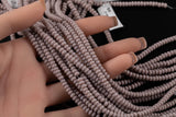 Light pastel lavender- High Quality in Roundel, 6mm, 8mm- Full 15.5 Inch Strand-15.5 inch Strand Smooth Crystal Beads