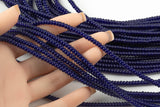 Sapphire Blue- High Quality in Roundel, 6mm, 8mm- Full 15.5 Inch Strand-15.5 inch Strand Smooth Crystal Beads