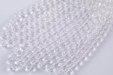 2str 10mm Crystal Beads Round Faceted Clear 6" strands