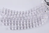 2str 10mm Crystal Beads Round Faceted Clear 6" strands