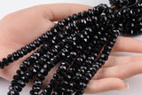 2str 8mm Crystal Beads Roundel Faceted Black 6" strands