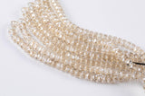 2str 8mm Crystal Beads Roundel Faceted Champagne 6" strands
