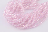 6mm Pink AB Crystal Rondelle -2 or 5 or 10 STRANDS