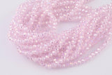 6mm Pink AB Crystal Rondelle -2 or 5 or 10 STRANDS