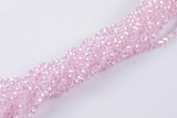 6mm Pink AB Crystal Rondelle -2 or 5 or 10 STRANDS