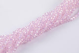 6mm Pink AB Crystal Rondelle -2 or 5 or 10 STRANDS