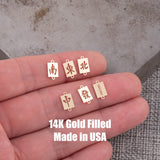 Mahjong Connectors - East West North South Middle Permanent Jewelry Connector 14kt Gold Filled Sterling Silver - Made from Scratch in USA