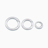 18k Gold pvd Carabiner Push Clasp round carabiner clasp high quality tarnish resistant 10mm 13mm 15mm 18mm