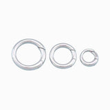 18k Gold PVD Carabiner Push Clasp round carabiner clasp high quality tarnish resistant 10mm 13mm 15mm 18mm