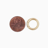 18k Gold PVD Carabiner Push Clasp round carabiner clasp high quality tarnish resistant 10mm 13mm 15mm 18mm