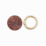18k Gold PVD Carabiner Push Clasp round carabiner clasp high quality tarnish resistant 10mm 13mm 15mm 18mm