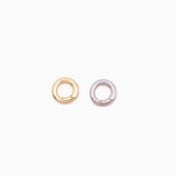 18k Gold PVD Carabiner Push Clasp round carabiner clasp high quality tarnish resistant 10mm 13mm 15mm 18mm