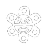Taino Sun Connector 14K Gold Filled Sterling Silver - Puerto Rico Connectors - Connectors Permanent Jewelry Supply
