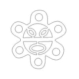 Taino Sun Connector 14K Gold Filled Sterling Silver - Puerto Rico Connectors - Connectors Permanent Jewelry Supply
