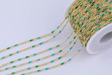 Umbre Enamel Chain for Permanent Jewelry by Yard, pvd Stainless Plating Wholesale bulk Roll Chain Jewelry