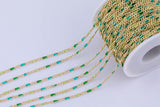 Umbre Enamel Chain for Permanent Jewelry by Yard, pvd Stainless Plating Wholesale bulk Roll Chain Jewelry